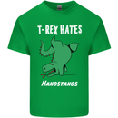 T-Rex Hates Handstands Gymnastics Dinosaur Kids T-Shirt Childrens Irish Green