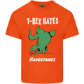 T-Rex Hates Handstands Gymnastics Dinosaur Kids T-Shirt Childrens Orange