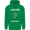 T-Rex Hates Handstands Gymnastics Dinosaur Mens 80% Cotton Hoodie Irish Green
