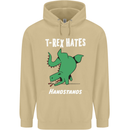 T-Rex Hates Handstands Gymnastics Dinosaur Mens 80% Cotton Hoodie Sand