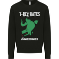T-Rex Hates Handstands Gymnastics Dinosaur Mens Sweatshirt Jumper Black
