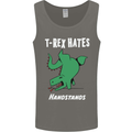 T-Rex Hates Handstands Gymnastics Dinosaur Mens Vest Tank Top Charcoal