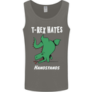T-Rex Hates Handstands Gymnastics Dinosaur Mens Vest Tank Top Charcoal