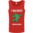 T-Rex Hates Handstands Gymnastics Dinosaur Mens Vest Tank Top Red