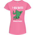 T-Rex Hates Handstands Gymnastics Dinosaur Womens Petite Cut T-Shirt Azalea
