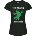 T-Rex Hates Handstands Gymnastics Dinosaur Womens Petite Cut T-Shirt Black