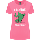 T-Rex Hates Handstands Gymnastics Dinosaur Womens Wider Cut T-Shirt Azalea