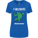 T-Rex Hates Handstands Gymnastics Dinosaur Womens Wider Cut T-Shirt Royal Blue