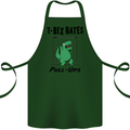T-Rex Hates Pull Ups Funny Gym Dinosaurs Cotton Apron 100% Organic Forest Green