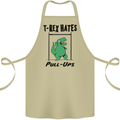 T-Rex Hates Pull Ups Funny Gym Dinosaurs Cotton Apron 100% Organic Khaki