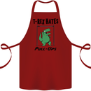 T-Rex Hates Pull Ups Funny Gym Dinosaurs Cotton Apron 100% Organic Maroon