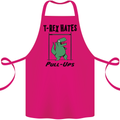 T-Rex Hates Pull Ups Funny Gym Dinosaurs Cotton Apron 100% Organic Pink
