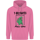 T-Rex Hates Pull Ups Funny Gym Dinosaurs Mens 80% Cotton Hoodie Azelea