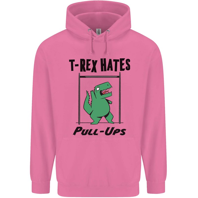 T-Rex Hates Pull Ups Funny Gym Dinosaurs Mens 80% Cotton Hoodie Azelea