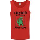 T-Rex Hates Pull Ups Funny Gym Dinosaurs Mens Vest Tank Top Red