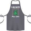 T-Rex Hates Pull Ups Gym Funny Dinosaurs Cotton Apron 100% Organic Steel