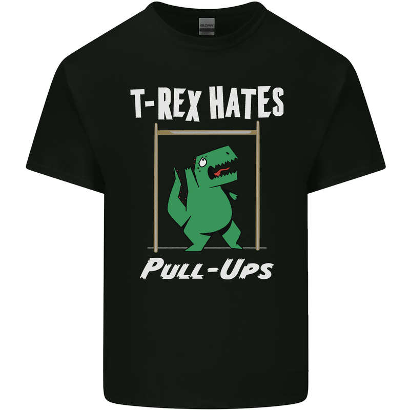 T-Rex Hates Pull Ups Gym Funny Dinosaurs Kids T-Shirt Childrens Black