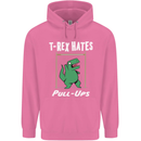 T-Rex Hates Pull Ups Gym Funny Dinosaurs Mens 80% Cotton Hoodie Azelea