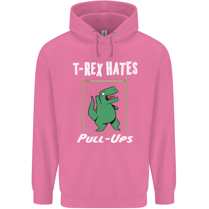 T-Rex Hates Pull Ups Gym Funny Dinosaurs Mens 80% Cotton Hoodie Azelea