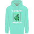T-Rex Hates Pull Ups Gym Funny Dinosaurs Mens 80% Cotton Hoodie Peppermint