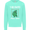 T-Rex Hates Pull Ups Gym Funny Dinosaurs Mens Sweatshirt Jumper Peppermint