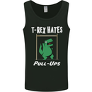 T-Rex Hates Pull Ups Gym Funny Dinosaurs Mens Vest Tank Top Black