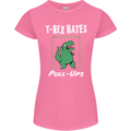 T-Rex Hates Pull Ups Gym Funny Dinosaurs Womens Petite Cut T-Shirt Azalea