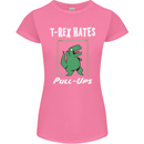 T-Rex Hates Pull Ups Gym Funny Dinosaurs Womens Petite Cut T-Shirt Azalea