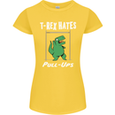 T-Rex Hates Pull Ups Gym Funny Dinosaurs Womens Petite Cut T-Shirt Yellow