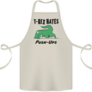 T-Rex Hates Push Ups Funny Gym Dinosaurs Cotton Apron 100% Organic Natural