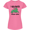 T-Rex Hates Push Ups Funny Gym Dinosaurs Womens Petite Cut T-Shirt Azalea