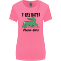 T-Rex Hates Push Ups Funny Gym Dinosaurs Womens Wider Cut T-Shirt Azalea