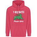 T-Rex Hates Push Ups Gym Funny Dinosaurs Childrens Kids Hoodie Heliconia