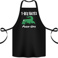 T-Rex Hates Push Ups Gym Funny Dinosaurs Cotton Apron 100% Organic Black