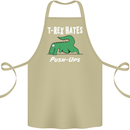 T-Rex Hates Push Ups Gym Funny Dinosaurs Cotton Apron 100% Organic Khaki