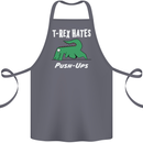 T-Rex Hates Push Ups Gym Funny Dinosaurs Cotton Apron 100% Organic Steel