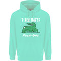 T-Rex Hates Push Ups Gym Funny Dinosaurs Mens 80% Cotton Hoodie Peppermint