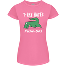 T-Rex Hates Push Ups Gym Funny Dinosaurs Womens Petite Cut T-Shirt Azalea