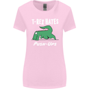 T-Rex Hates Push Ups Gym Funny Dinosaurs Womens Wider Cut T-Shirt Light Pink