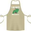 T-Rex Hates Weights Funny Gym Training Top Cotton Apron 100% Organic Khaki