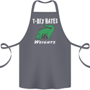T-Rex Hates Weights Funny Gym Training Top Cotton Apron 100% Organic Steel