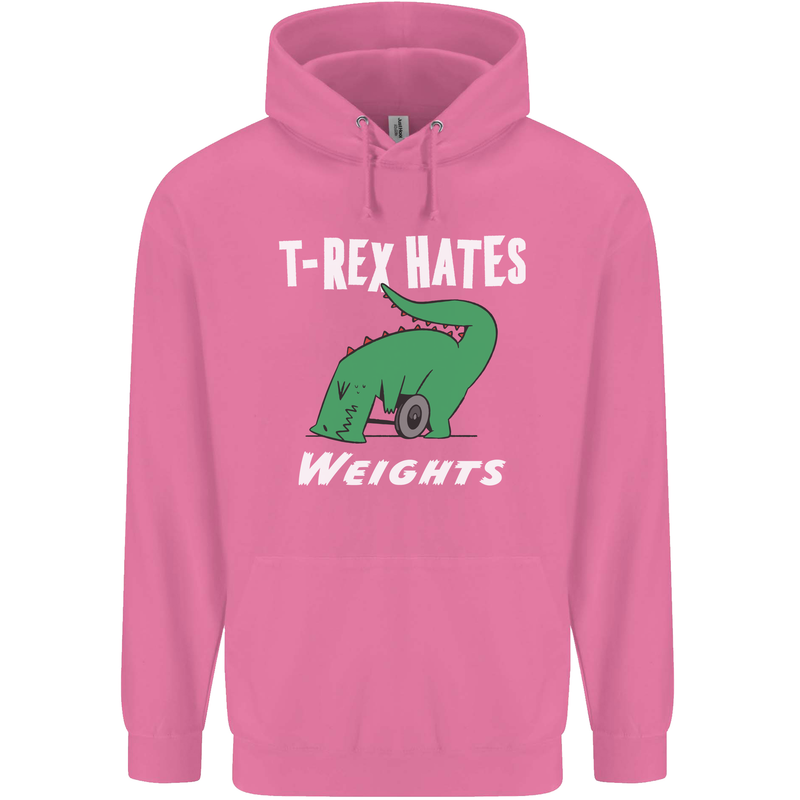 T-Rex Hates Weights Funny Gym Training Top Mens 80% Cotton Hoodie Azelea