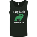 T-Rex Hates Weights Funny Gym Training Top Mens Vest Tank Top Black