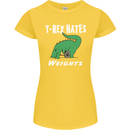 T-Rex Hates Weights Funny Gym Training Top Womens Petite Cut T-Shirt Yellow