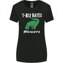 T-Rex Hates Weights Funny Gym Training Top Womens Wider Cut T-Shirt Black