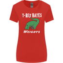T-Rex Hates Weights Funny Gym Training Top Womens Wider Cut T-Shirt Red