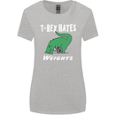 T-Rex Hates Weights Funny Gym Training Top Womens Wider Cut T-Shirt Sports Grey