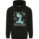 T-Rex I Love You Dinosaur Valentines Day Childrens Kids Hoodie Black