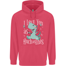 T-Rex I Love You Dinosaur Valentines Day Childrens Kids Hoodie Heliconia