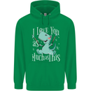 T-Rex I Love You Dinosaur Valentines Day Childrens Kids Hoodie Irish Green